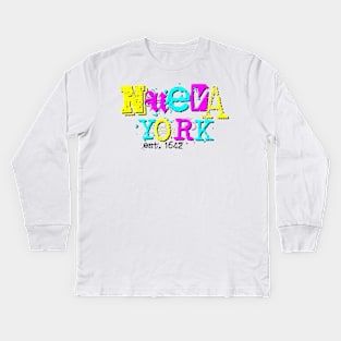 Nueva York 1642 3.0 Kids Long Sleeve T-Shirt